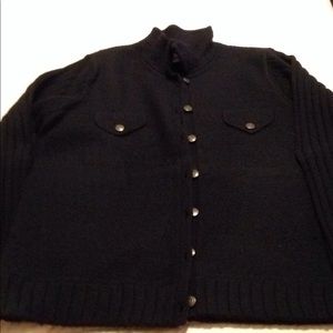 Black wool sweater